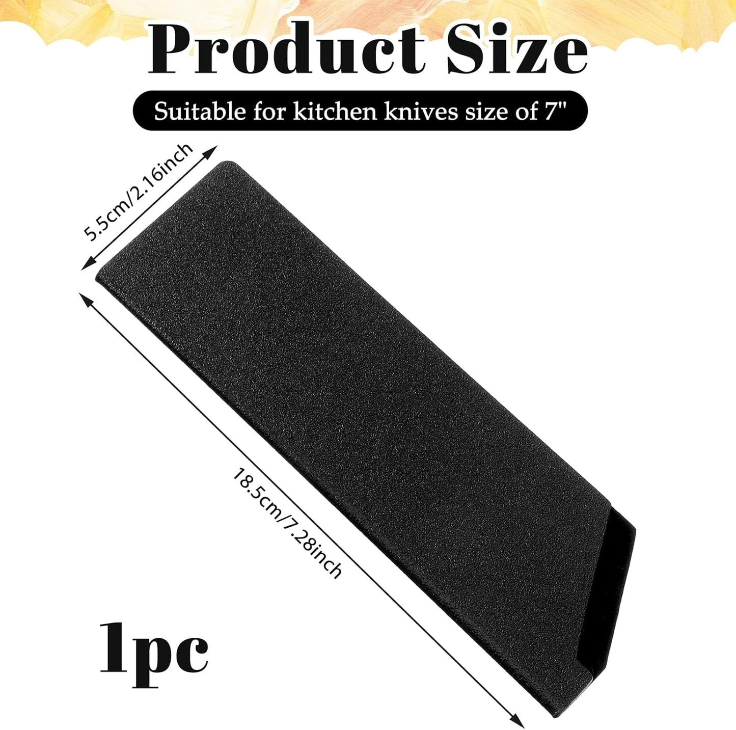 6 Inch Knife Sheath, ABS Knife Guard Universal Knifes Covers or Sleeves, Black Knives Edge Guard for Home Kitchen Travel Protection (6 Inch)