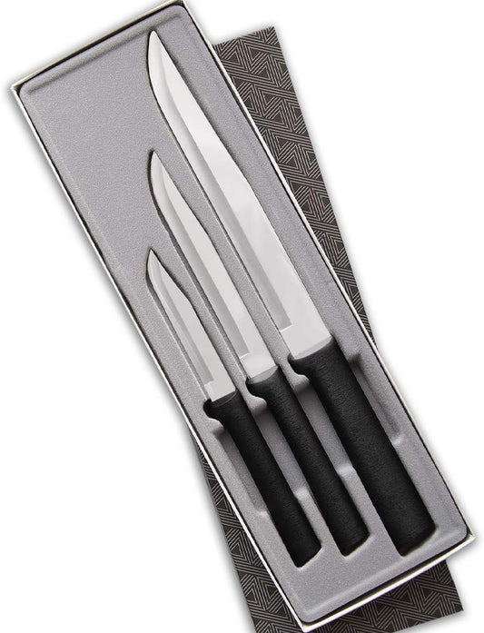 Rada Cutlery Housewarming Gift Set (S02), 3-Piece Knife Set, Stainless Steel Blades, Silver Handle