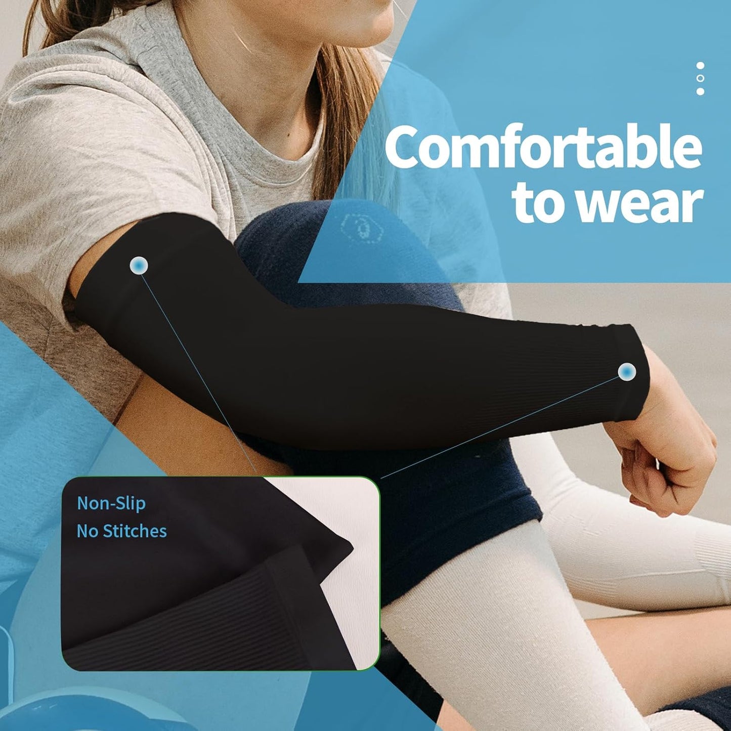 YESLIFE UV Sun Protection Arm Sleeves for Men & Women,UPF 50 Cooling Sports Sleeve