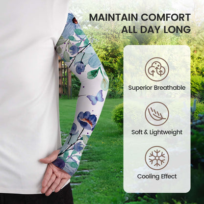 YPHCDO Gardening Sleeves Farm Sun Protection Arm Cooling Sleeves Thorn Proof Garden for Women Men with Thumb Hole