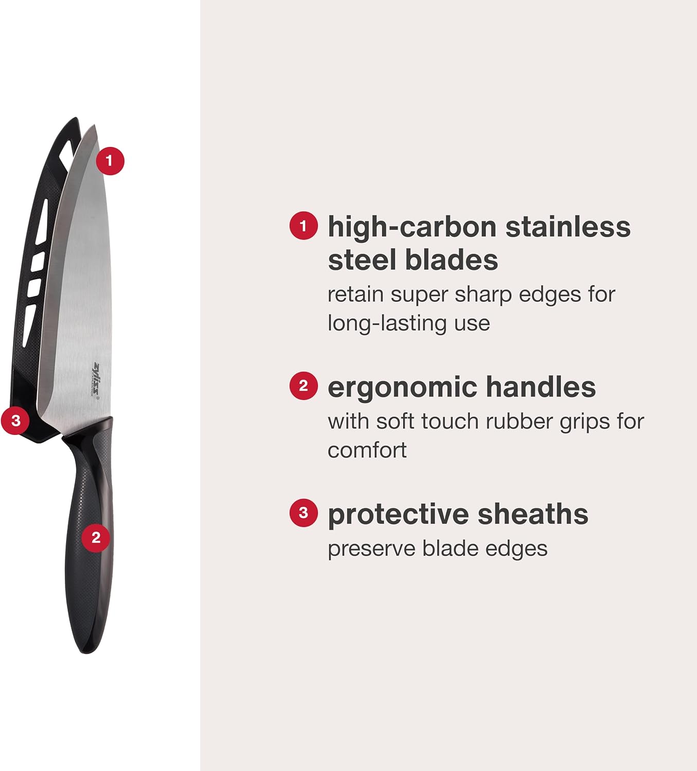 ZYLISS 2-Piece Paring Knife Set with Sheath Covers