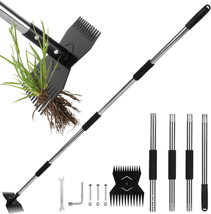 Garden Tools,Weeder Tool,Portable Weeding Tool,Garden weed pulling tool,Adopt Anti Slip Handle,Conforms to Ergonomic Curves,Weed puller tool Suitable for Farm Planting,Gardening(Black Orange Handle)