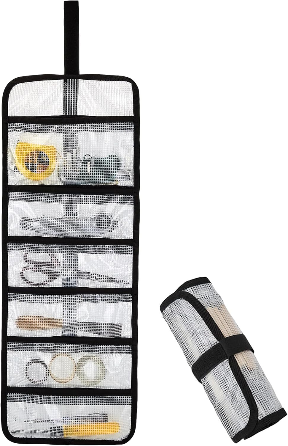 Large Tool Roll Bag, 6-Pocket Expanded Organizer for Longer Tools & Gear | 35.4"x12.2" with 13.5" Pockets, Waterproof PVC- 4 Pack