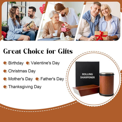 Knife Sharpener Tool Rolling Knife Sharpener Kit, Diamond, Ceramic Disc Sharpeners Are Used, 15°&20° Magnetic Inclination Angles Making Sharpening Easier, Is Your Good Idea For Gifts