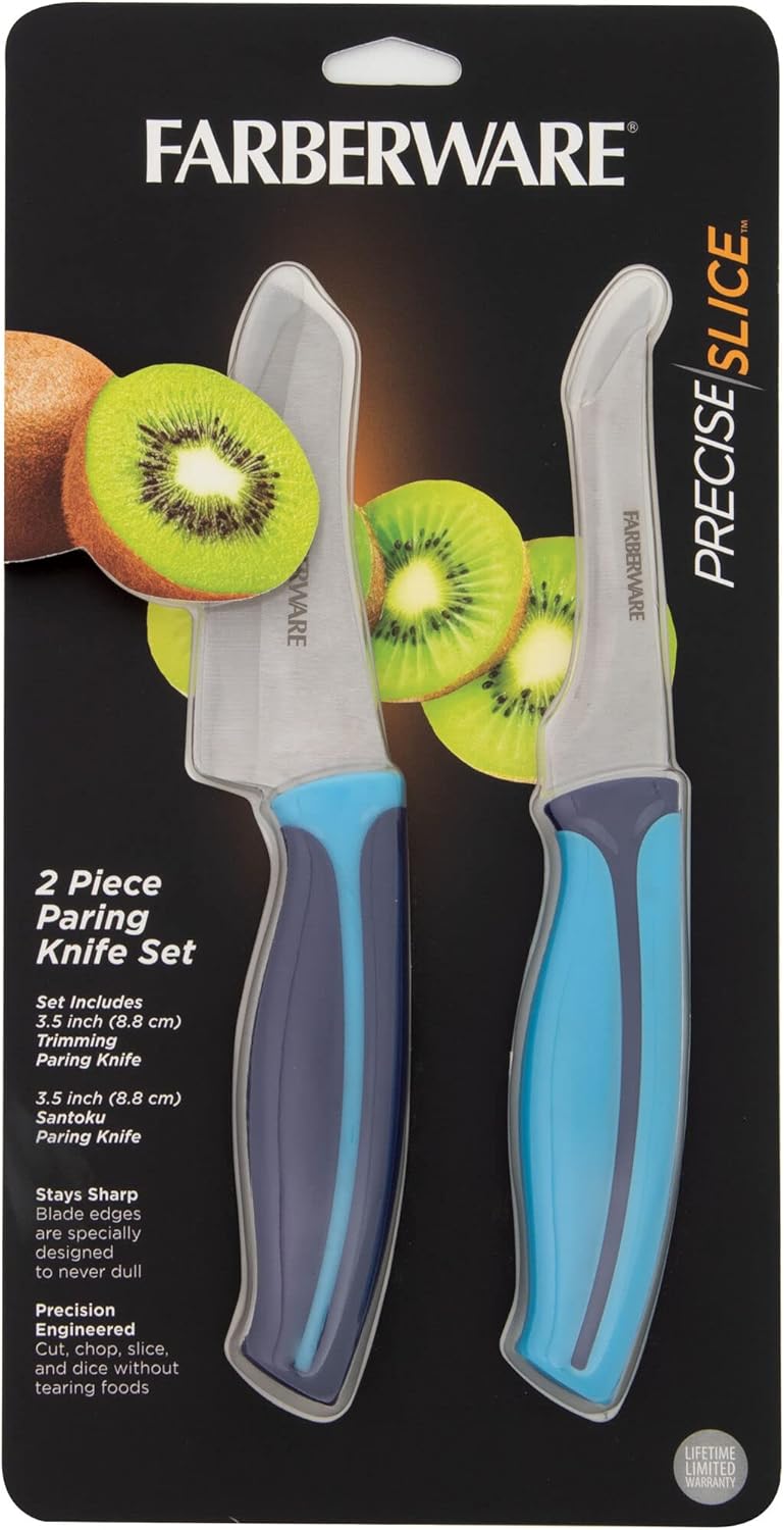 Farberware Precise Slice Utility Knife Set, 3 Piece, Multicolor