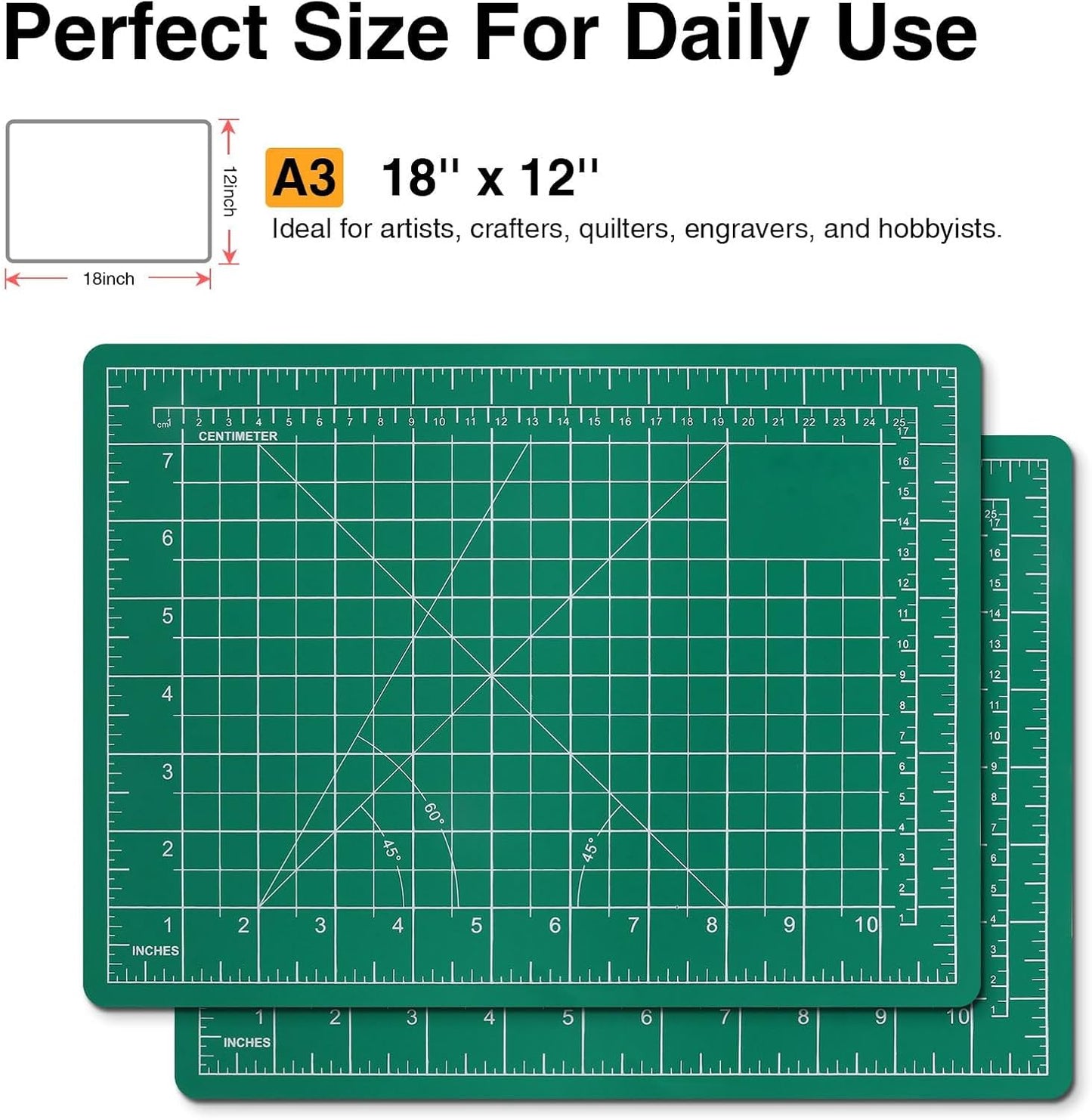 DIYSELF Cutting Mat 8in×6in, Self Healing Cutting Mat, A5 Rotary Cutting Mats for Crafts Sewing Hobby Fabric Project, 5-Ply Craft Cutting Board Double Sided, Craft Mat, Matting & Mounting Materials