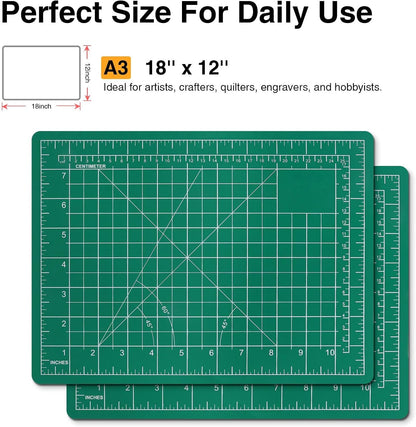 DIYSELF Cutting Mat 8in×6in, Self Healing Cutting Mat, A5 Rotary Cutting Mats for Crafts Sewing Hobby Fabric Project, 5-Ply Craft Cutting Board Double Sided, Craft Mat, Matting & Mounting Materials