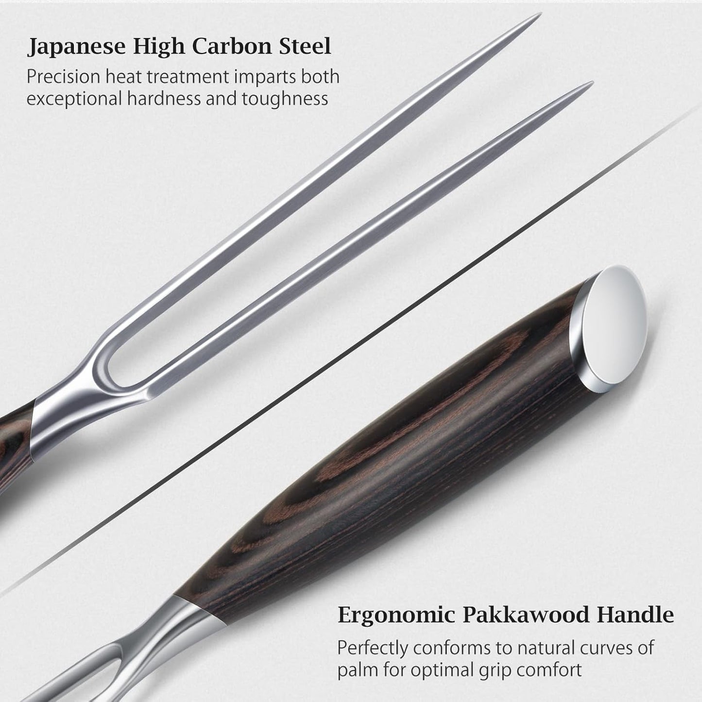 HOSHANHO Carving Knife 12 Inch, Japanese High Carbon Steel Slicing Knife with Ergonomic Pakkawood Handle, Razor Sharp Brisket Knives for Meat Cutting, BBQ, Turkey
