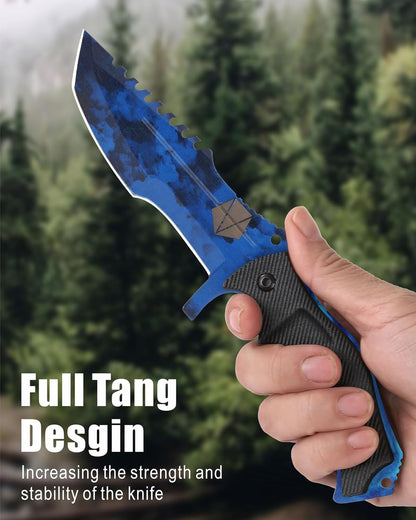 REAT Fixed Blade Knife with Sheath, 4.1" 440C Steel Blade with Full Tang Design,Ergonomic ABS Plastic Handle, EDC Sharp Hunting Knife,Tactical Knife for Camping,Survival,Bushcraft,Hiking