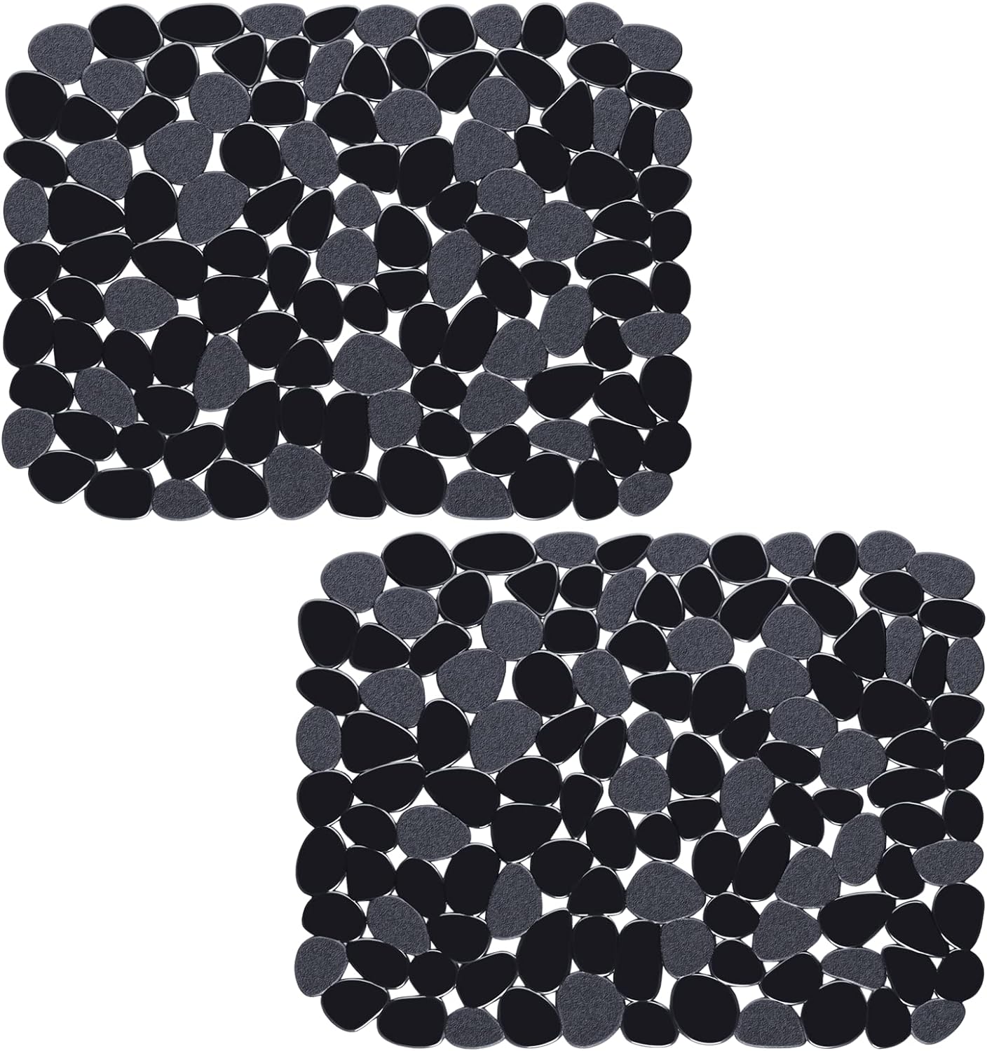Bligli Pebble Sink Mat for Stainless Steel/Ceramic Sinks, PVC Eco-Friendly Sink Protectors Mats for Bottom of Kitchen Sink, Dish Drying Mat for Dishes and Glassware, 15.7 x 11.8 inch, Blue