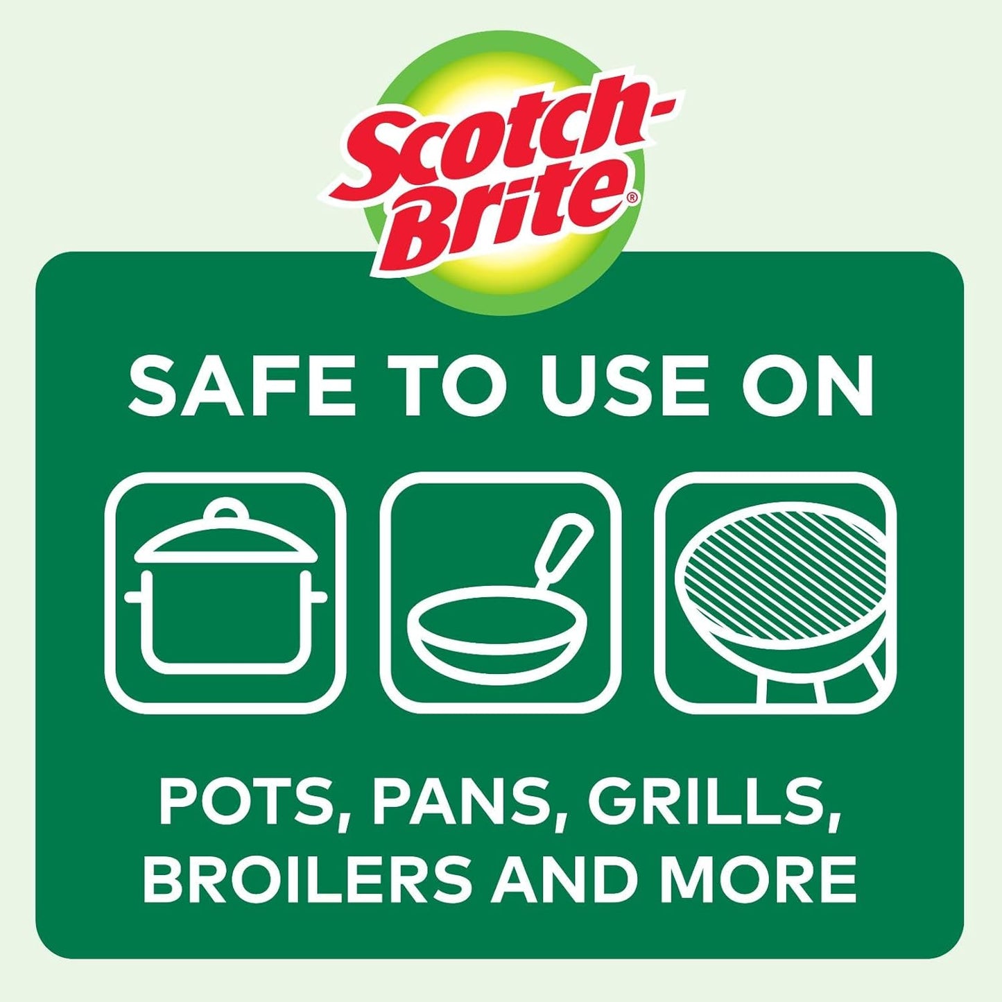Scotch-Brite Stainless Steel Scrubbers, Scouring Pads for Cleaning Tough Baked-On Messes, Metal Scrubbers for Cleaning Dishes, 3 Scrub Pads