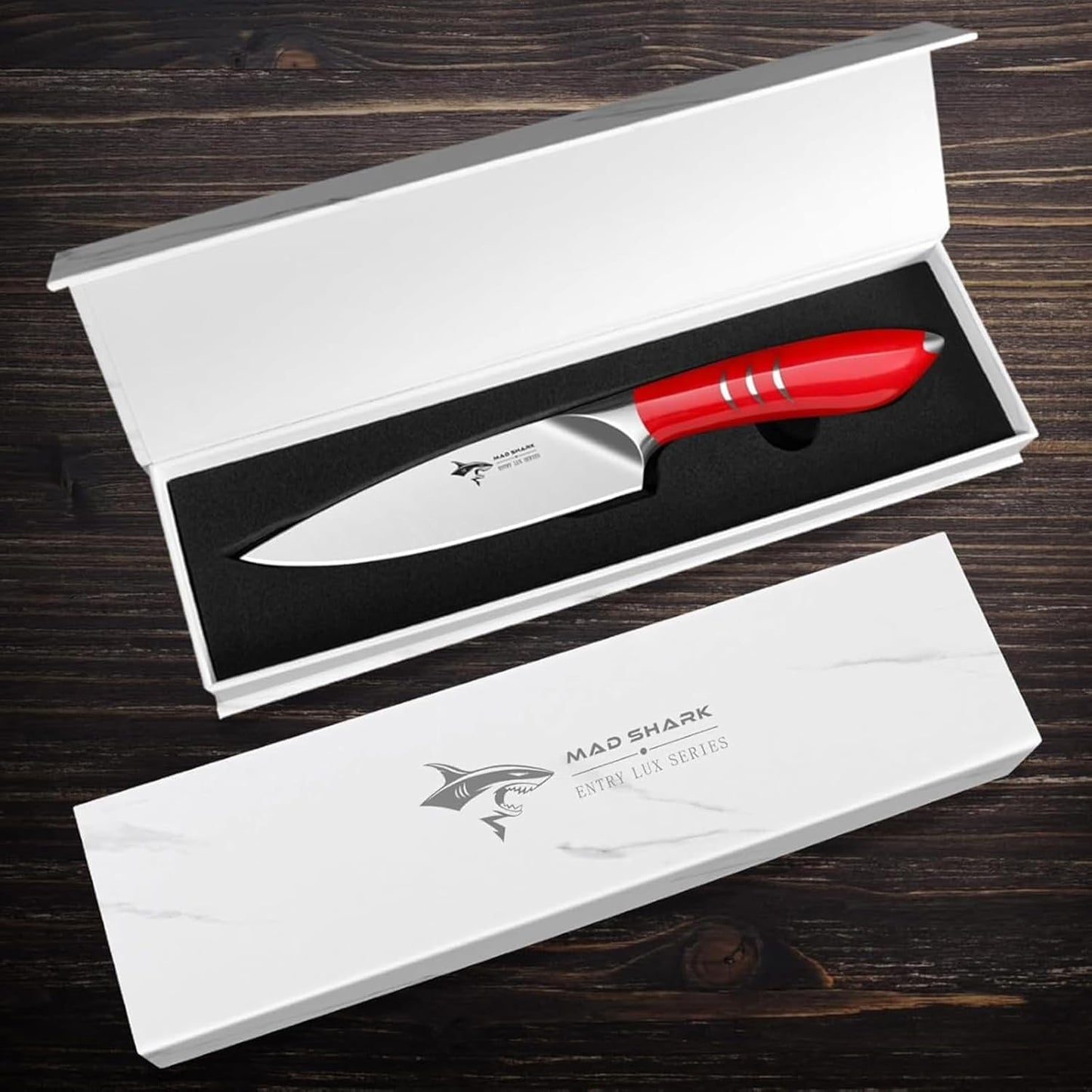 MAD SHARK 5 Inch Ultra Sharp Paring Knife, German Stainless Steel, Ergonomic Handle Design, Chopping Knife for Precise Cutting, Peeling, Slicing