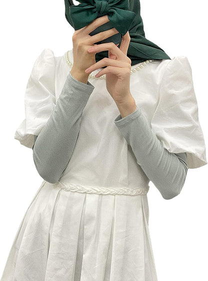 amokk Long Arm Sleeves for Women Cooling UV Sun Protection Sleeves to Cover Arms Gardening Sleeves