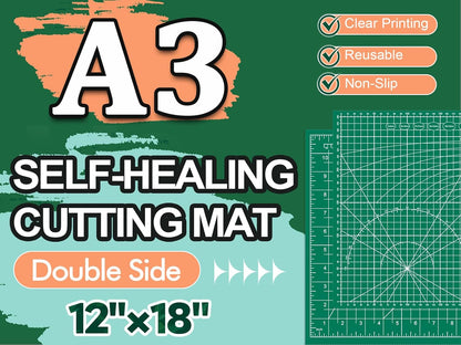 10 Pcs Self Healing Cutting Mat Bulk, 12"×18" Rotary Cutting Mats for Crafts, A3 Sewing Boards for Fabric Quilting Scrapbooking Precision Cutting Double Sided 5-Ply