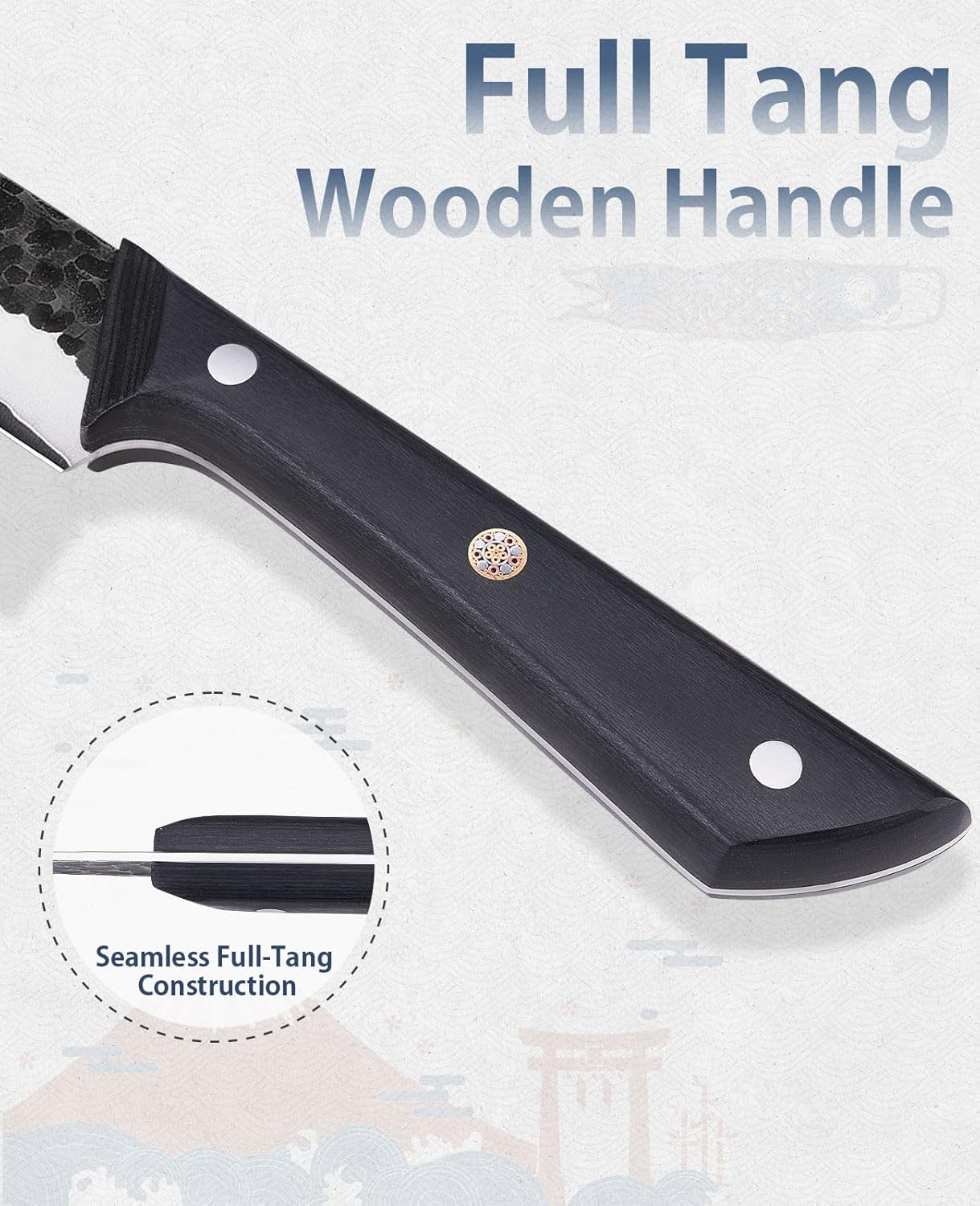 3.7 Inch Hand Forged Paring Knife, VG10 High Carbon 3-Layer Clad Steel Small Kitchen Knife, Ultra Sharp Full Tang for Peeling, Slicing & Delicate Prep, Gift Box for Men & Women