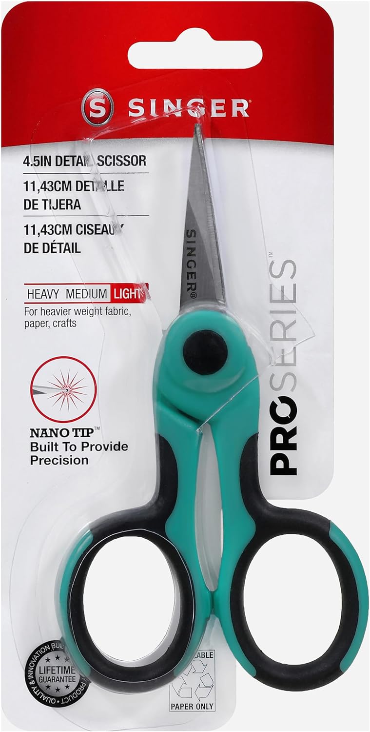 SINGER 00557 4-1/2-Inch ProSeries Detail Scissors with Nano Tip