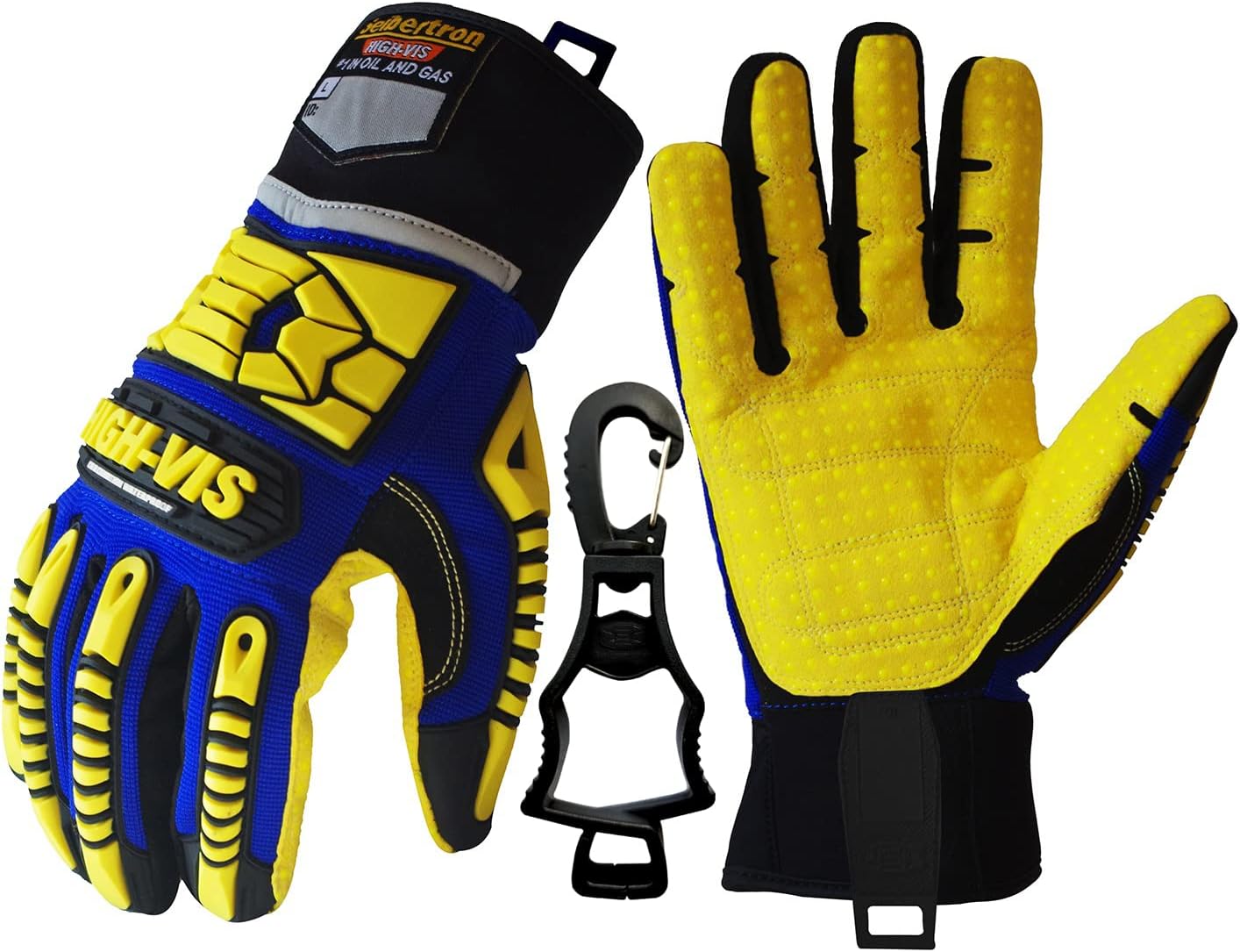 Seibertron High-Vis Series Cut Resistant Reducing Anti-Impact Mechanics Heavy Duty Safety Rescue Oil and Gas Gloves