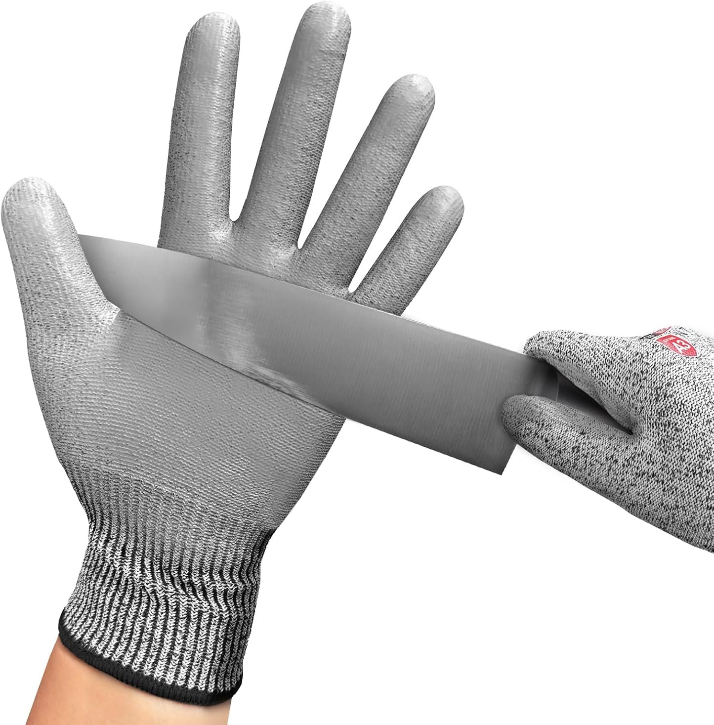 ANSI A9 Cut Resistant Gloves,Cut Resistant Work Gloves,Cut Proof Gloves Nitrile Coated For Metal Fabrication,Woodworking, Construction,Touch Screen,Large