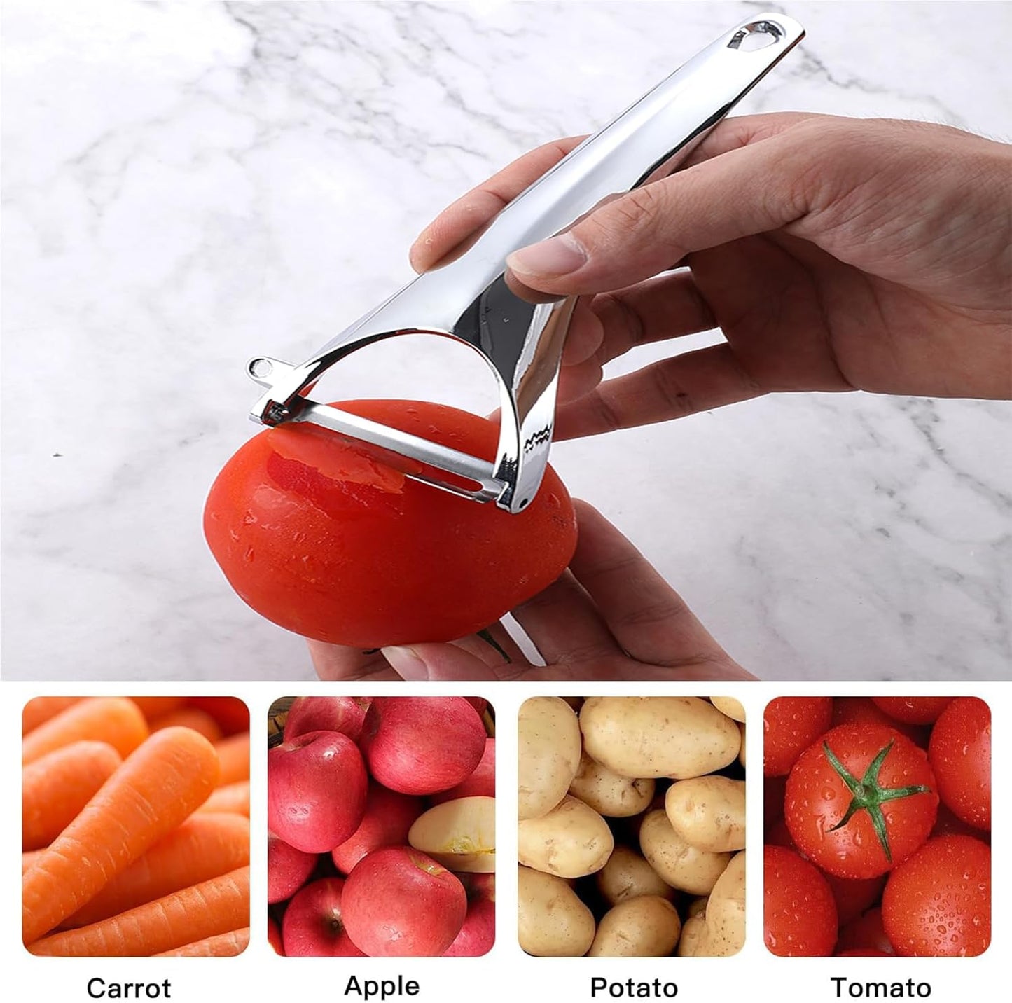Multifunctional Vegetable Peeler with Stainless Steel Blade and Bottle Opener - Ideal for Veggie Potato Carrot and Apple Peeling