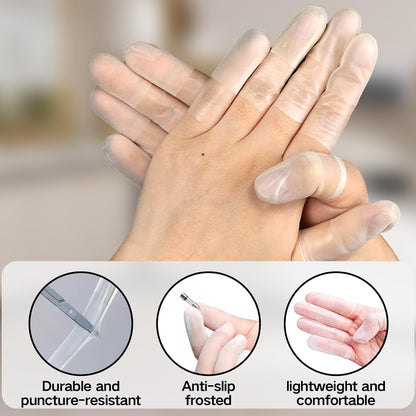 5 Pcs Stainless Steel Finger Guards & 50 Pcs Disposable Finger Cots | Adjustable Thumb Guards for Peeling, Metal Finger Protectors for Kitchen Cutting, Cooking & Nail Art