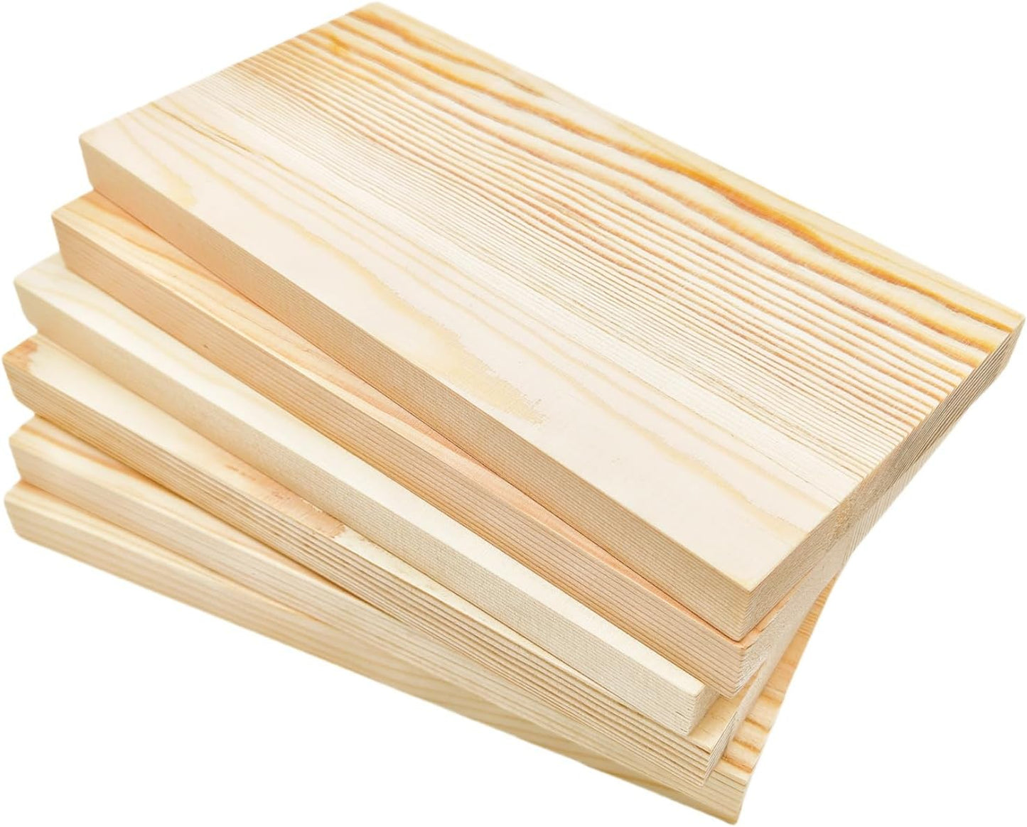 4PCS Rectangle Wood Boards Unfinished Wood Blocks for Crafting, 8x6x1in Blank Whittling Wooden Blocks for Wood Carving,Painting & Burning