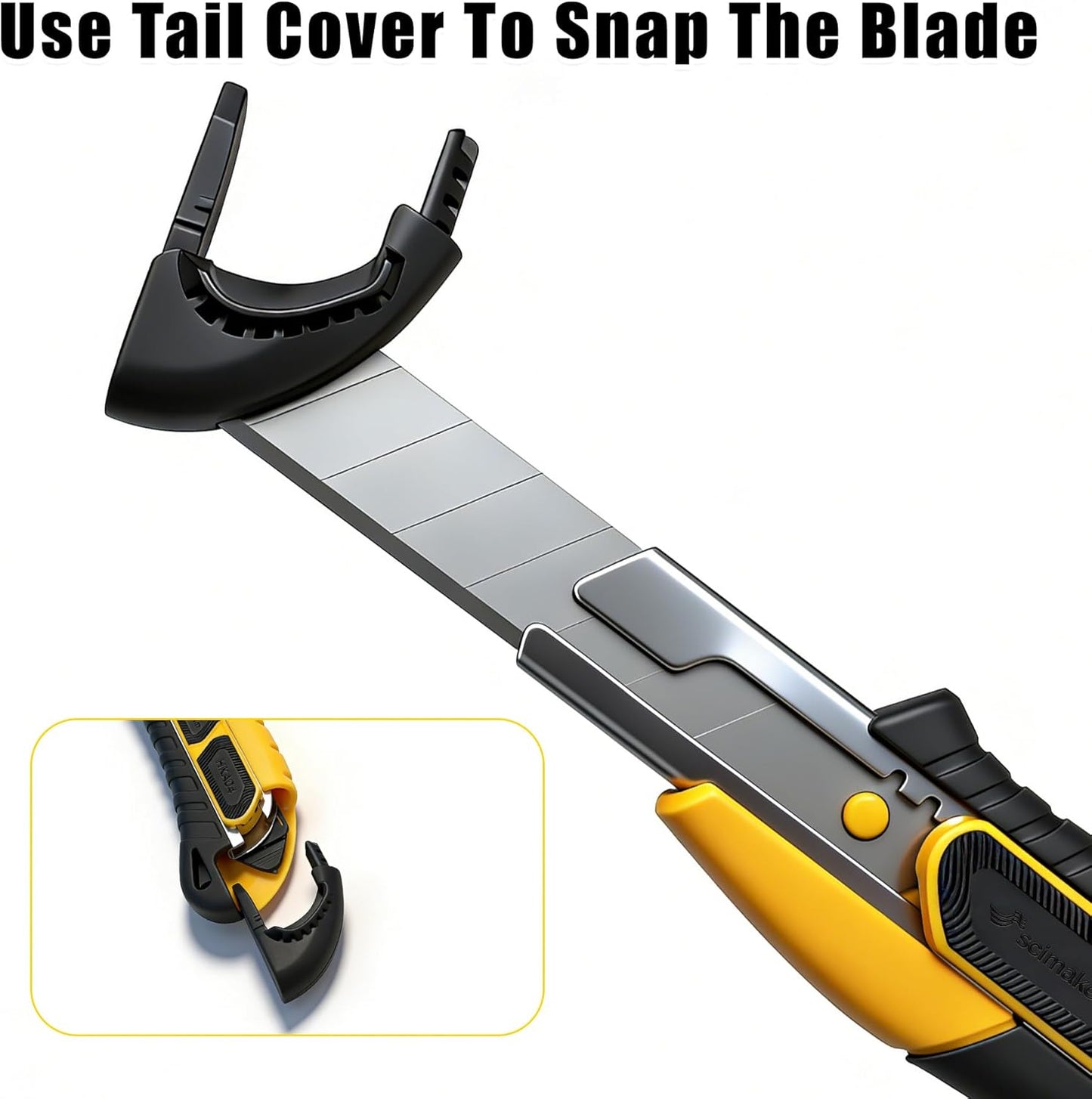 Dual-Mode Box Cutter Retractable for Warehouse,Locking Professional Work Knife, Auto-Retract Box Knife,18mm Heavy Duty Utility Knife with Metal Rail,Spare Blade Storage.1 Knife+10 Blades