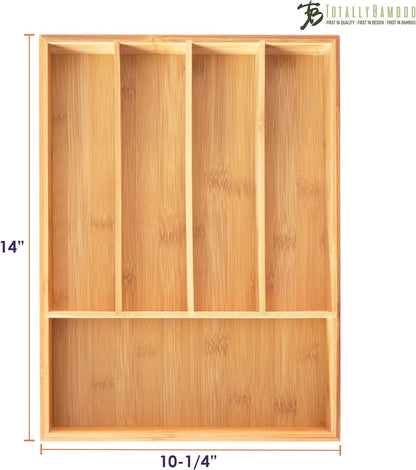 Totally Bamboo Flatware and Utensil Drawer Organizer