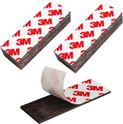 16Pack Magnetic Strip, Magnetic Tape with Adhesive Backing, Magnet Strips Heavy Duty (3" X 1") Strong Adhesive Magnetic Strips for DIY, Fridge, Whiteboard, Crafts, Signs, Cabinet（Right Angle）