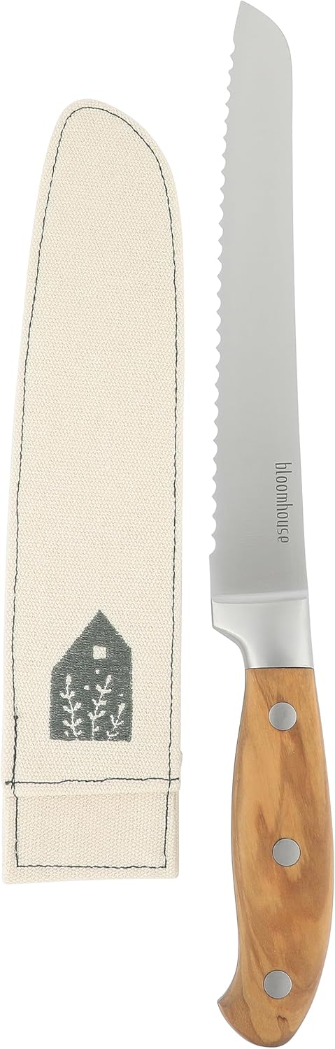 Bloomhouse - Two Time Oprah's Favorite Things Winner - 5" Utility Boning Kitchen Knife German Stainless Steel Blade w/Forged Italian Olive Wood Handle Full Tang for Meat Poultry & Precision Cutting