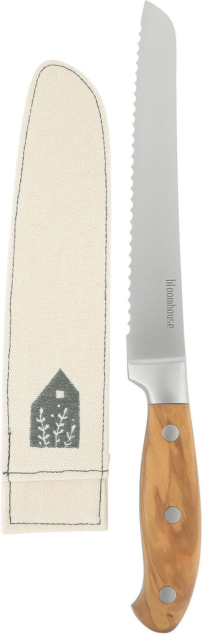 Bloomhouse - Two Time Oprah's Favorite Things Winner - 5" Utility Boning Kitchen Knife German Stainless Steel Blade w/Forged Italian Olive Wood Handle Full Tang for Meat Poultry & Precision Cutting