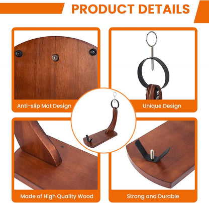 Ham Stand, Wooden Ham Stand, Ham Holder Stand for Carving Spanish Hams and Italian Prosciutto with Non-Slip Pads, Stable Sturdy Wood Board