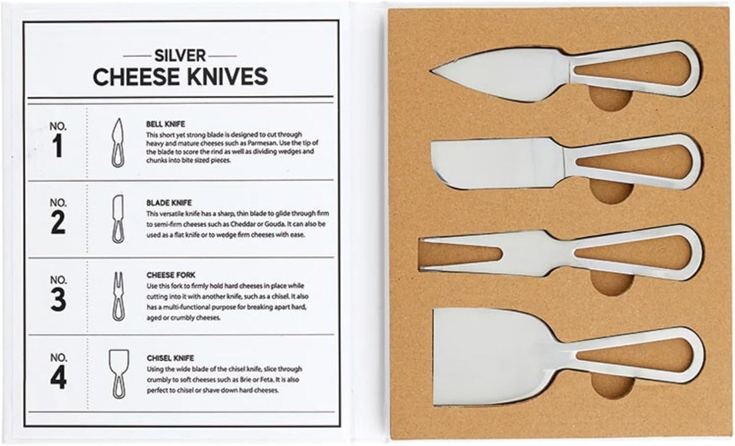 Santa Barbara Design Studio Cheese Knives - Gift Boxed Stainless Steel Knife & Spreader, 2-Piece, Marble Handle