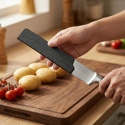 ABS Knife Cover for 5" Santoku Knife – Universal Blade Protector Sleeve, Hard Edge Guard for Kitchen Knives, Home Chef Knive Sheath (Black)