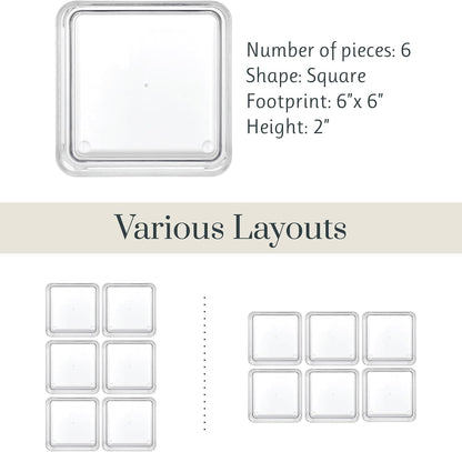 STORi SimpleSort 3-Piece Stackable Clear Drawer Organizer Set | 9" x 6" x 2" Rectangle Trays | Wide Makeup Vanity Storage Bins and Office Desk Drawer Dividers | Made in USA