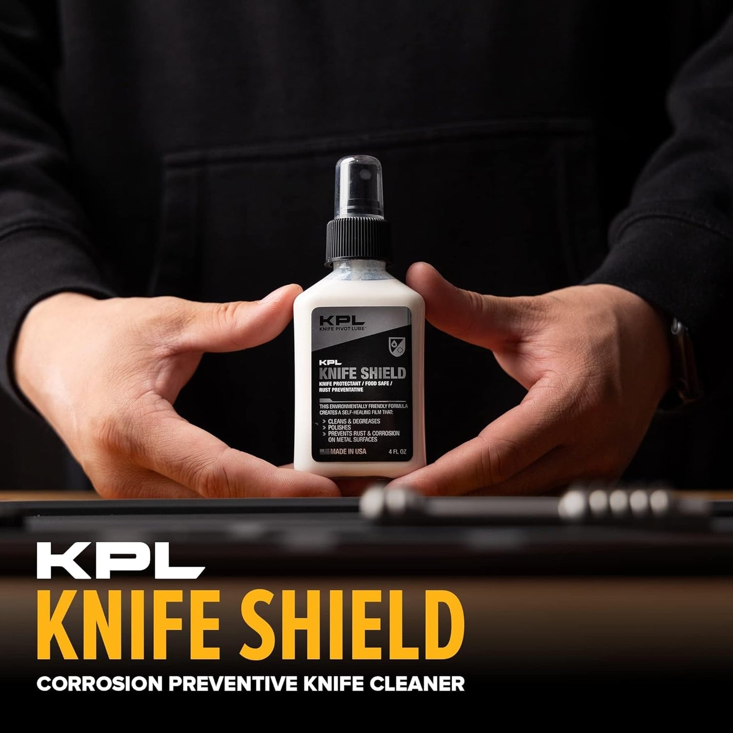 Knife Pivot Lube – Knife Shield Corrosion Preventive – Food Safe Rust Protection & Water Based Cleanser – 4 fl oz