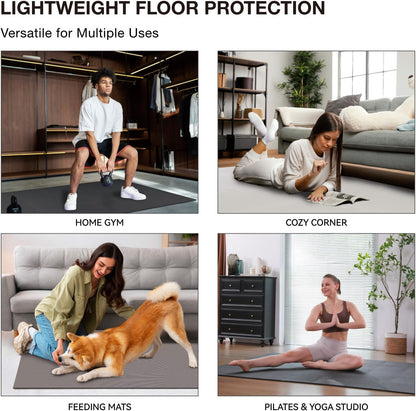 AIRHOP 18 Tiles Gym Floor Mat, EVA Foam Puzzle Gym Mat, High-Density Interlocking Foam Floor Tiles for Home Gym, Play Workout Garage Kitchen Flooring