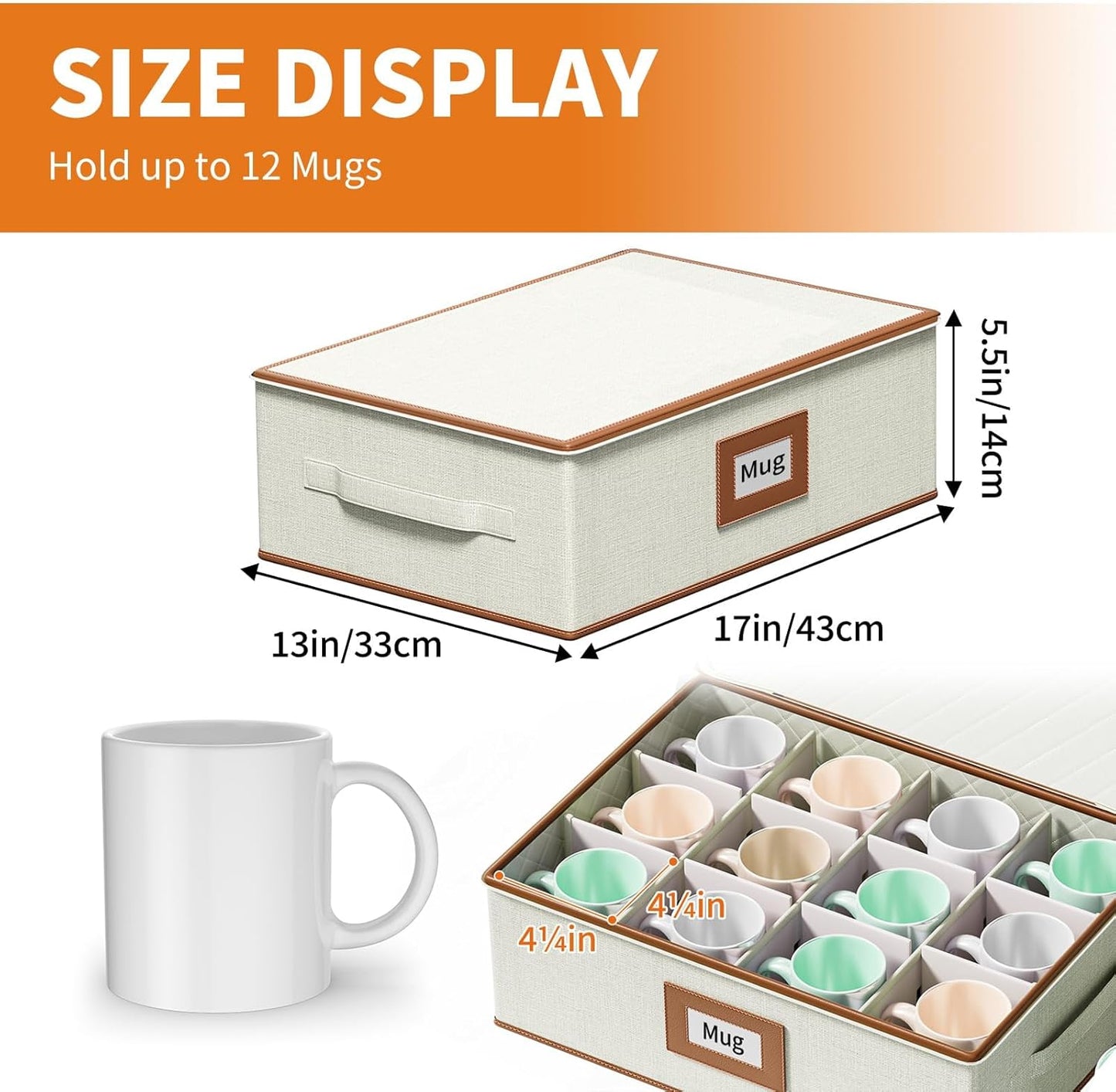 Aokeyee 2-Pack Silverware Storage Box, Sturdy Flatware Organizer with 5 Compartments & Adjustable Dividers, Utensil Case with Clear Lid & Handle for Knives, Forks & Spoons, Gray