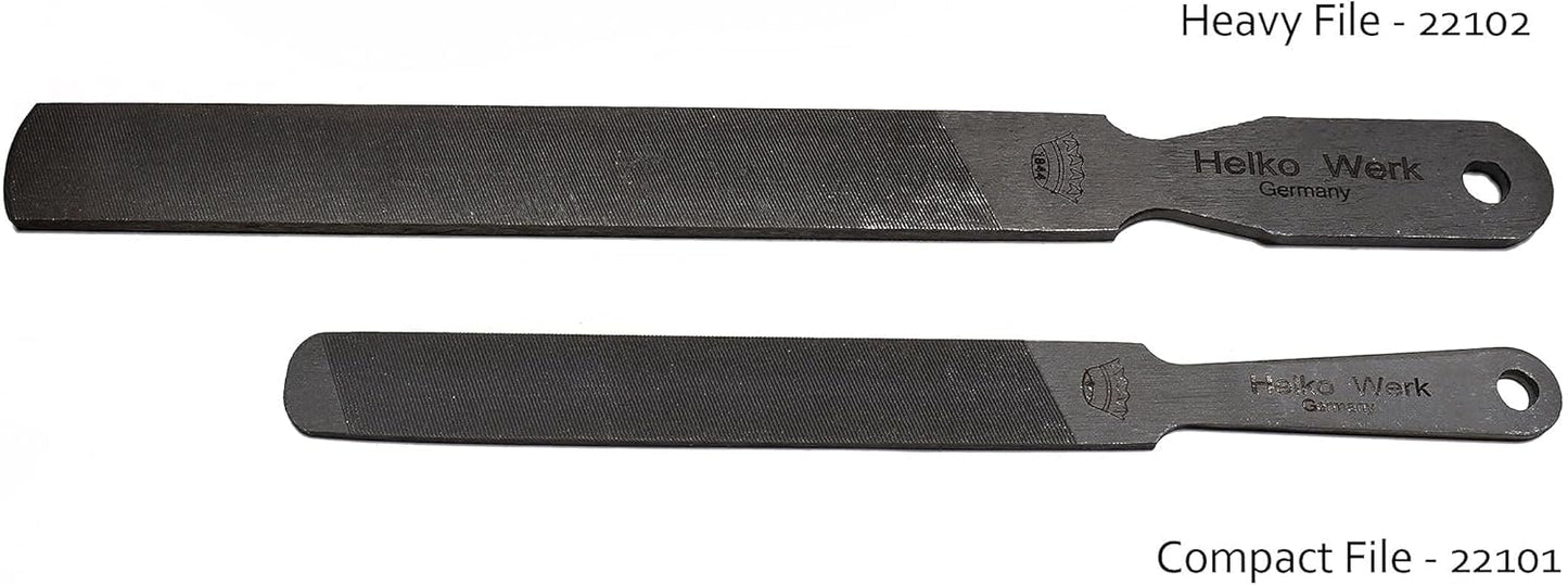 1844 Helko Werk Germany Dual Sided Axe Sharpening File - Axe Sharpener Metal File single-cut and cross-cut hand file (Compact File #22101)
