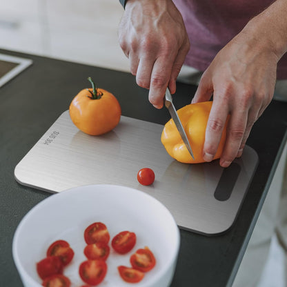 Yaocom 3 Pcs Stainless Steel Cutting Board for Kitchen 304 Steel Chopping Dishwasher Safe Metal Cutting Board Set for Kitchen Meat Fruit Vegetable (13.4"x9",11.8"x7.9",9.5"x6")