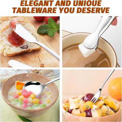 Cheese Butter Spreader Knife Set Charcuterie Accessories Charcuterie Boards Accessories Charcuterie Utensils Stainless Steel Spreader Knives Small Serving Tongs Mini Forks and Spoons for Pastry Making