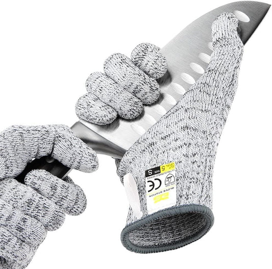 Glove Station Ultra Durable Series Cut Resistant Gloves - Cutting Gloves for Chefs, BBQ and Cooking - Level 5 Protection, Food Grade Safe Cut - Red, Medium Size