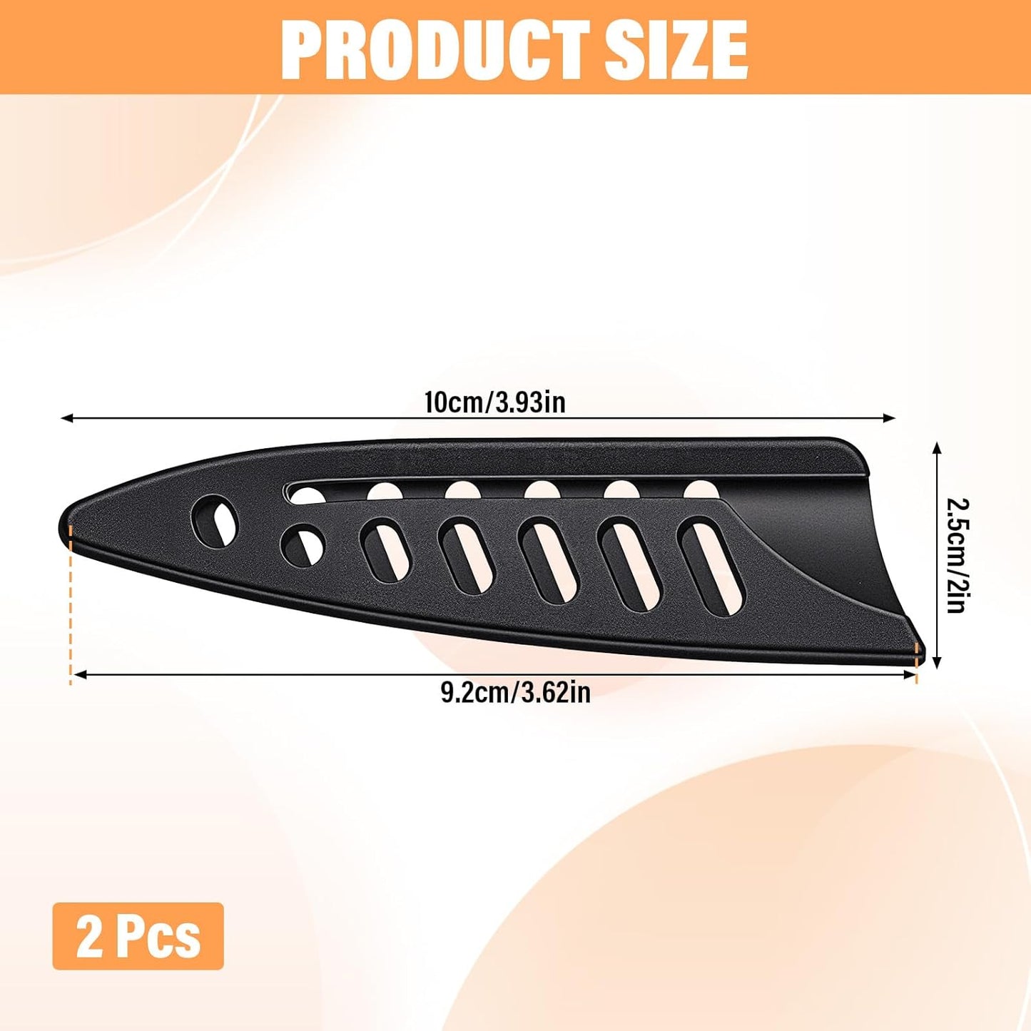 2 Pack Safety Knife Covers, PP Plastic Kitchen Knifes Blade Protector, Universal Guards Knife Covers or Sleeves for 3.5'' Paring Bread Carving Chef Knifes