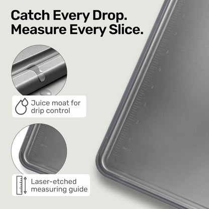 Chopzilla XL Titanium Cutting Board, Food Safe Double Sided PP and Titanium Cutting Boards for Kitchen with Etched-In Ruler for Meats, Vegetable Chopping, Dishwasher Safe - 15.75" x 10.5" (1 Pk)