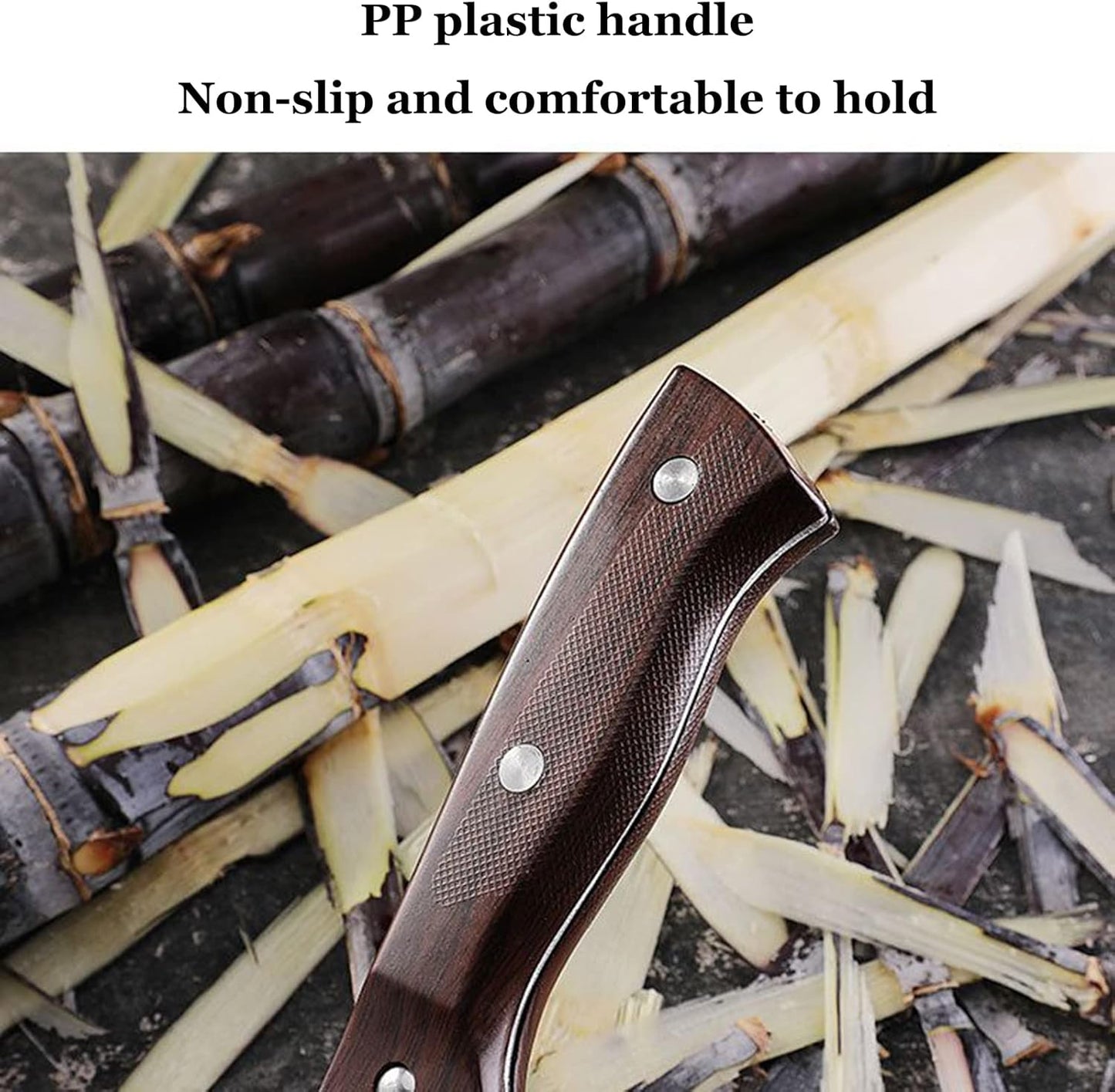 Sugarcane Peeling Knife Pineapple Peeling Knife Sugar Cane Peeler Knife, Paring Knife Fruit Peeler Cutter Artifact Planing Knife, With Stainless Steel Blade & Non-slip Blue Plastic Handle