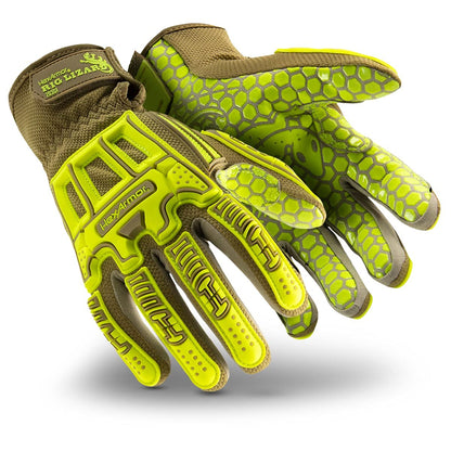 HexArmor Cut-Resistant Impact Protection PU Palm Work Gloves | Rig Lizard® Series 2095 | Large