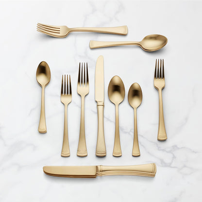 Lenox Silverware Set, Portola 12-Piece Steak Knife Flatware Set, Service For 12, Made Of 18/10 Stainless Steel, Dishwasher Safe, Home And Kitchen Utensils, Knives, Cutlery (Silver, 12 Piece)