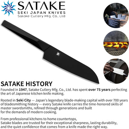 6.7 Inch Santoku Knife, Made in Japan, High Carbon Molybdenum Stainless Steel Japanese Chef Knife with Sakura Handle, Kitchen Knife for Slicing Meat, Vegetable & Fruit