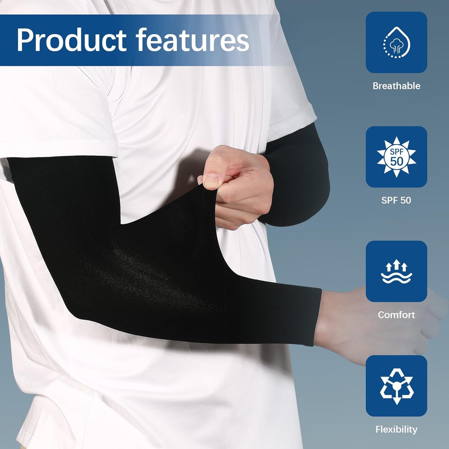 Arm sleeves for men Woman,Cooling UV Sun Protection sleeves to cover arms for women arm sleeve Outdoor Sports