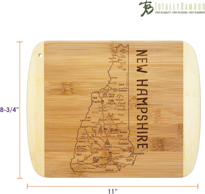 Totally Bamboo A Slice of Life New Jersey State Serving and Cutting Board, 11" x 8.75" - Colors A