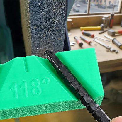 3 Sets Drill Bit Sharpening Guide Jig, 90° 118° 135° Angle Manual Sharpener for Bench Grinder, 3D Printed Tool to Restore Dull Twist Bits, No Power Required for Workshop & Machinists
